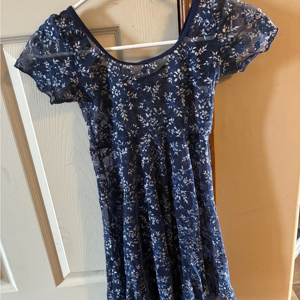 Natalie Dancewear Navy Lace Dress